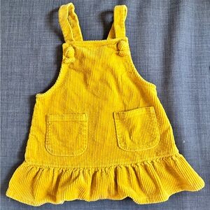 Sunny Yellow Corduroy overalls skirt